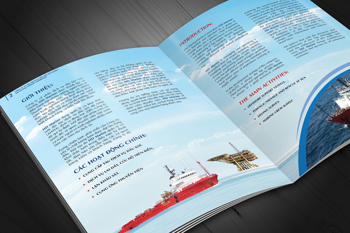 HD MARINE - Thiết kế logo và hồ sơ năng lực công ty dầu khí HD MARINE